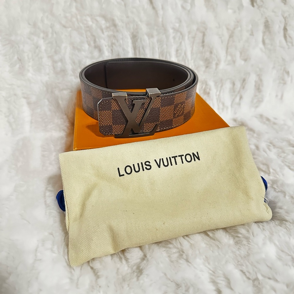 Louis Vuitton Damier Ebene unisex belt. - Picture 3 of 6